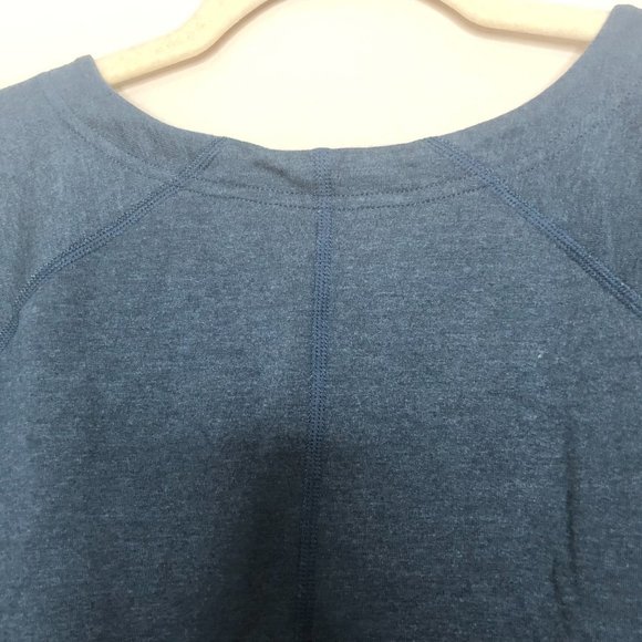 LUCY Blue Draped-Front French Terry Jacket with Pockets 1X - Picture 7 of 10